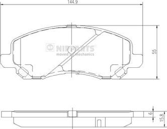 Nipparts J3605046 - Колодки тормозные передние Mitsubishi  Lancer  ASX autodnr.net