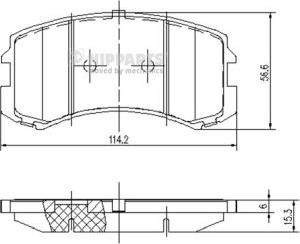 Nipparts J3605048 - Гальмівні колодки, дискові гальма autocars.com.ua