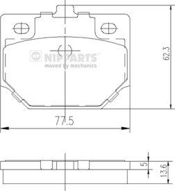 Nipparts J3606000 - Тормозные колодки, дисковые, комплект avtokuzovplus.com.ua