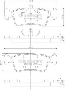 Nipparts J3608014 - Гальмівні колодки, дискові гальма autocars.com.ua