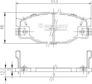 Nipparts J3609005 - Гальмівні колодки, дискові гальма autocars.com.ua