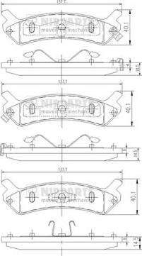 Nipparts J3610501 - Гальмівні колодки, дискові гальма autocars.com.ua