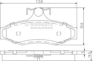 Nipparts J3610900 - Тормозные колодки, дисковые, комплект avtokuzovplus.com.ua