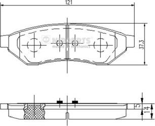 Nipparts J3610902 - Гальмівні колодки, дискові гальма autocars.com.ua