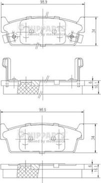 Nipparts J3611024 - Гальмівні колодки, дискові гальма autocars.com.ua