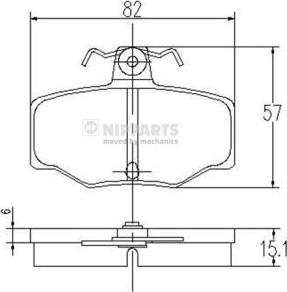 Nipparts J3611031 - Гальмівні колодки, дискові гальма autocars.com.ua