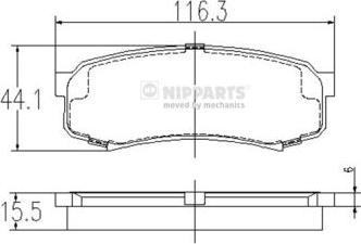 Nipparts J3612010 - Гальмівні колодки, дискові гальма autocars.com.ua
