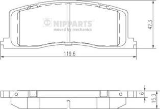 Nipparts J3612011 - Гальмівні колодки, дискові гальма autocars.com.ua