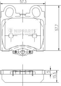 Nipparts J3612017 - Гальмівні колодки autocars.com.ua