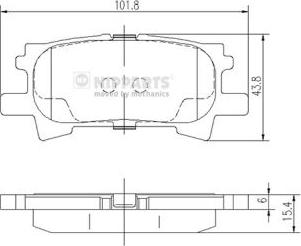 Nipparts J3612031 - Гальмівні колодки, дискові гальма autocars.com.ua