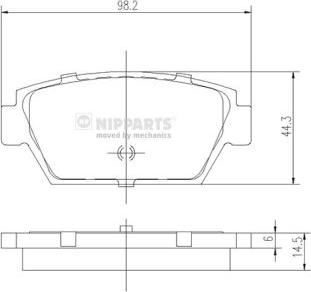 Nipparts J3615000 - Гальмівні колодки, дискові гальма autocars.com.ua