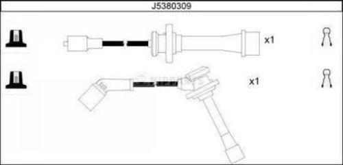 Nipparts J5380309 - Комплект проводів запалювання autocars.com.ua