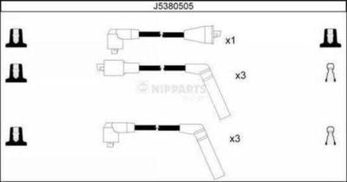 Nipparts J5380505 - Комплект проводов зажигания autodnr.net