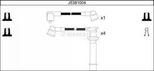Nipparts J5381004 - Комплект проводів запалювання autocars.com.ua