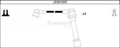 Nipparts j5381005 - Комплект проводов зажигания autodnr.net
