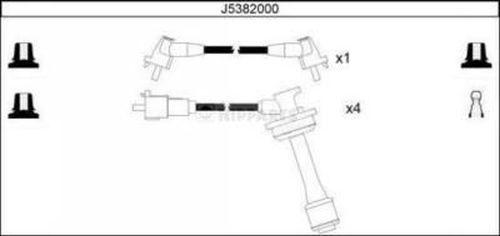 Nipparts J5382000 - Комплект проводів запалювання autocars.com.ua