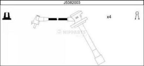 Nipparts J5382003 - Комплект проводів запалювання autocars.com.ua