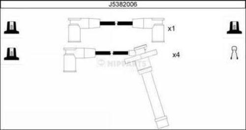 Nipparts J5382006 - Комплект проводів запалювання autocars.com.ua