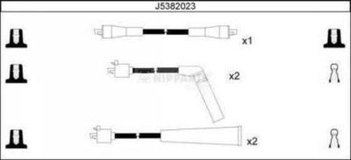 Nipparts J5382023 - Комплект проводов зажигания autodnr.net