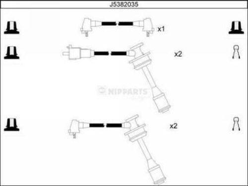 Nipparts J5382035 - Комплект проводів запалювання autocars.com.ua