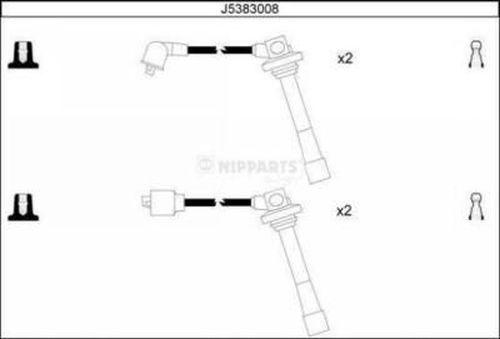 Nipparts J5383008 - Комплект проводов зажигания avtokuzovplus.com.ua