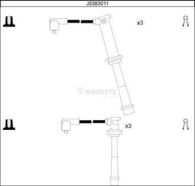 Nipparts J5383011 - Комплект проводов зажигания avtokuzovplus.com.ua