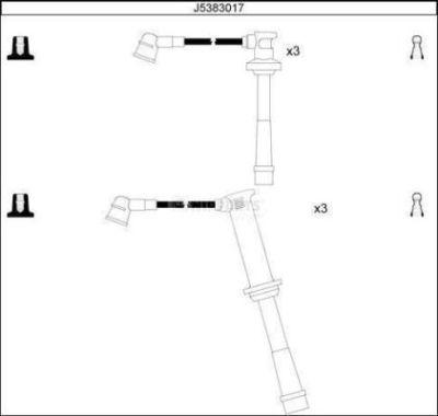 Nipparts J5383017 - Комплект проводів запалювання autocars.com.ua