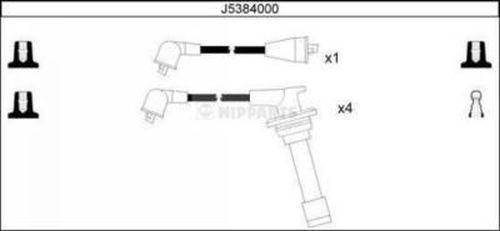 Nipparts J5384000 - Комплект проводів запалювання autocars.com.ua