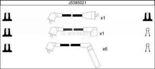 Nipparts J5385021 - Комплект проводів запалювання autocars.com.ua