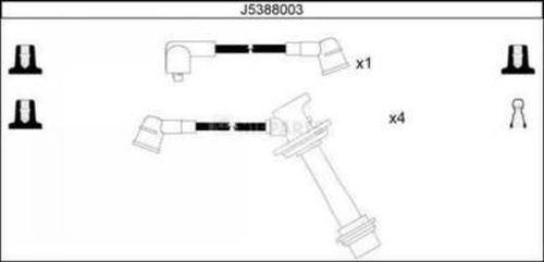 Nipparts J5388003 - Комплект проводов зажигания autodnr.net