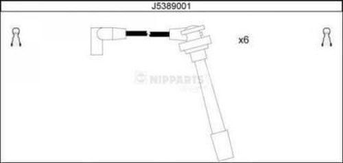 Nipparts J5389001 - Комплект проводів запалювання autocars.com.ua