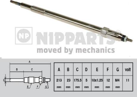 Nipparts J5711027 - Свеча накаливания autodnr.net