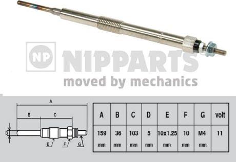 Nipparts J5712019 - Свеча накаливания autodnr.net