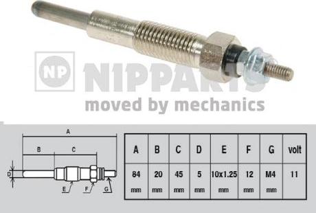 Nipparts J5715008 - Свеча накаливания autodnr.net