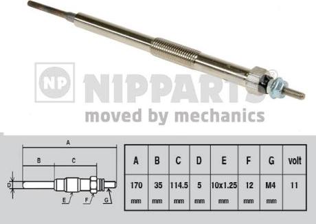 Nipparts J5715010 - Свеча накаливания autodnr.net