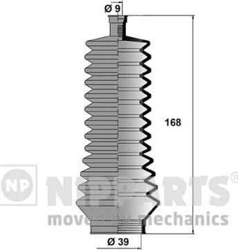 Nipparts N2841022 - Комплект пилника, рульове управління autocars.com.ua