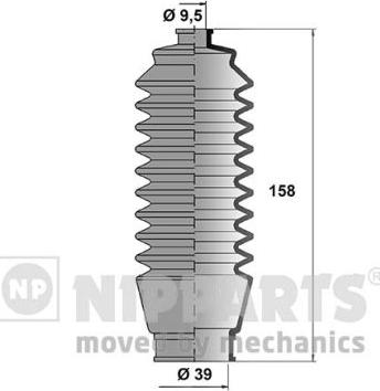 Nipparts N2842030 - Комплект пилника, рульове управління autocars.com.ua