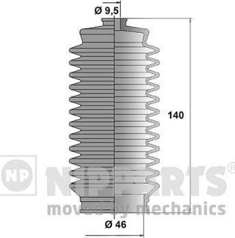 Nipparts N2842036 - Комплект пилника, рульове управління autocars.com.ua