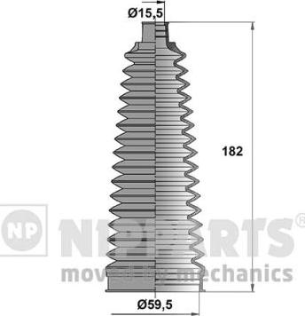 Nipparts N2842043 - Комплект пилника, рульове управління autocars.com.ua