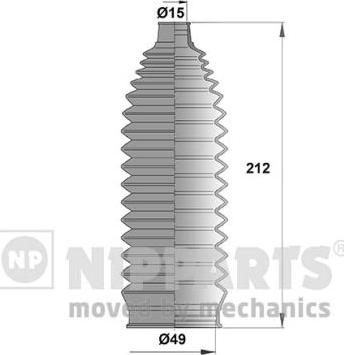 Nipparts N2842044 - Комплект пилника, рульове управління autocars.com.ua