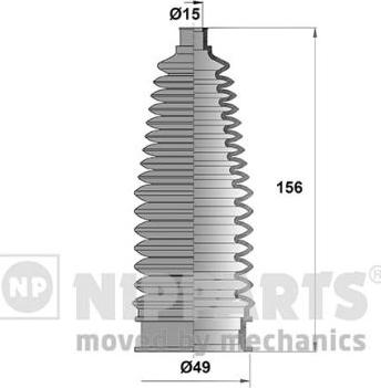 Nipparts N2842046 - Комплект пыльника, рулевое управление avtokuzovplus.com.ua