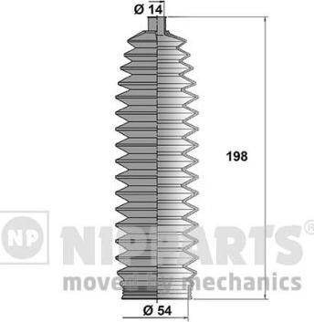 Nipparts N2843015 - Комплект пыльника, рулевое управление avtokuzovplus.com.ua