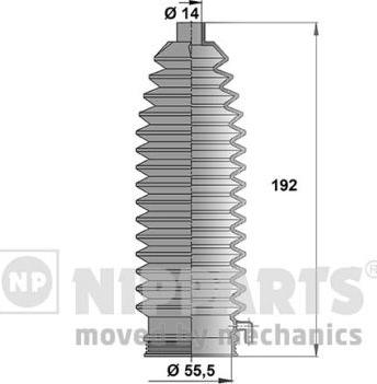 Nipparts N2843017 - Комплект пыльника, рулевое управление avtokuzovplus.com.ua