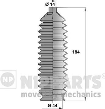 Nipparts N2843021 - Комплект пилника, рульове управління autocars.com.ua