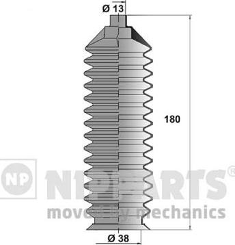 Nipparts N2843023 - Комплект пилника, рульове управління autocars.com.ua