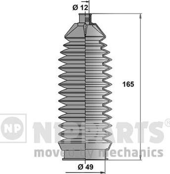 Nipparts N2844013 - Комплект пилника, рульове управління autocars.com.ua