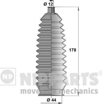 Nipparts N2844014 - Комплект пилника, рульове управління autocars.com.ua