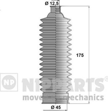 Nipparts N2844023 - Комплект пилника, рульове управління autocars.com.ua