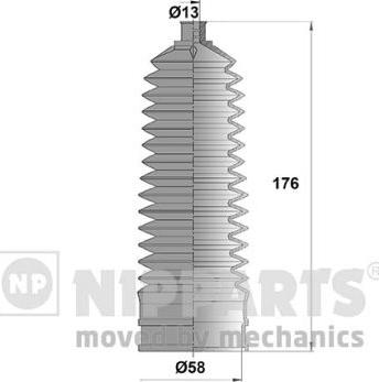 Nipparts N2844028 - Комплект пилника, рульове управління autocars.com.ua