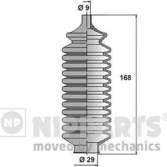 Nipparts N2845001 - Комплект пыльника, рулевое управление avtokuzovplus.com.ua